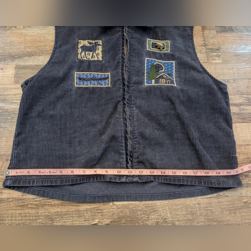 Vintage Christopher & Banks Northwoods Corduroy Vest Cabincore Outdoors Sz Large - Picture 14 of 15